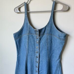 Denim Button-Down Dress